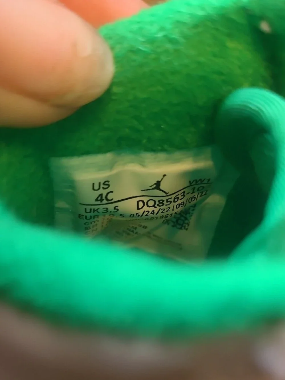 Nike Baby White and Green High-Top Sneakers Size 4c